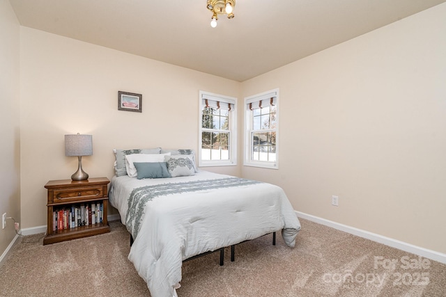 view of carpeted bedroom