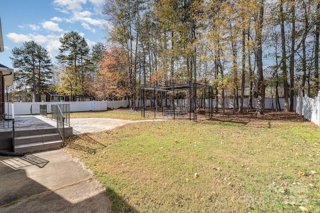 view of yard with a patio