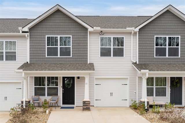 view of property with a garage