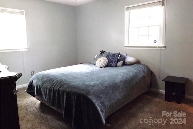 view of carpeted bedroom