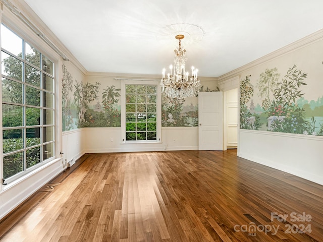 interior space with a notable chandelier and plenty of natural light