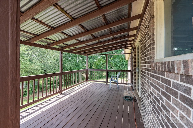 view of wooden terrace