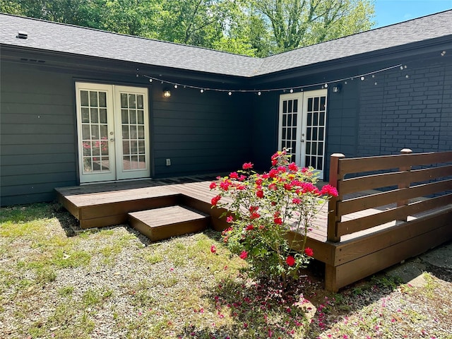 deck with french doors