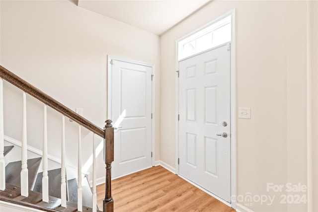 entryway featuring hardwood / wood-style floors