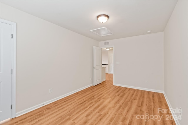 unfurnished bedroom featuring light hardwood / wood-style flooring