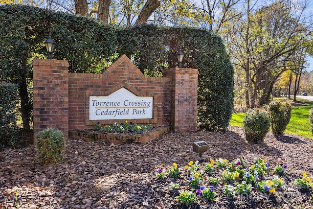 view of community sign