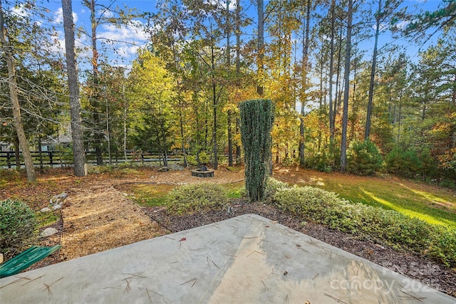 view of yard featuring a patio area