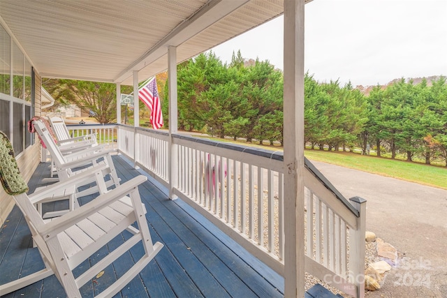 view of wooden deck