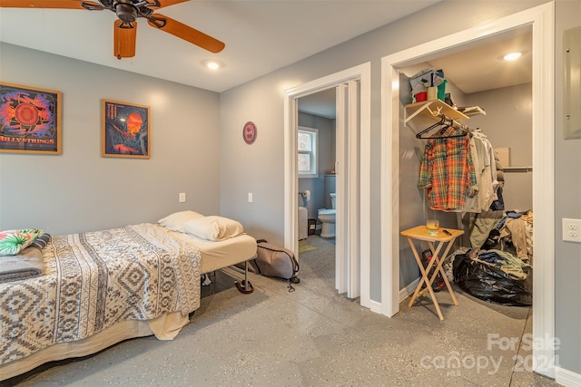 bedroom with ceiling fan