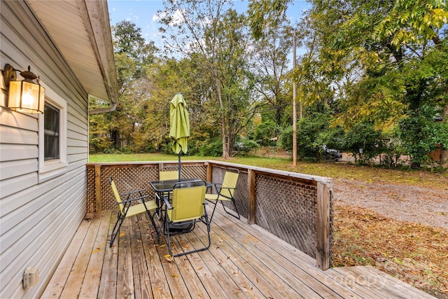 view of wooden terrace