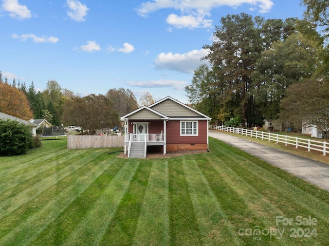 exterior space with a lawn