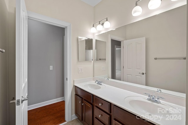 bathroom with vanity