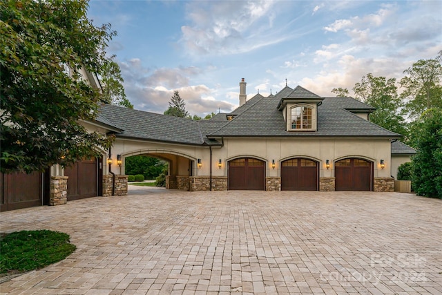 view of front of home featuring a garage