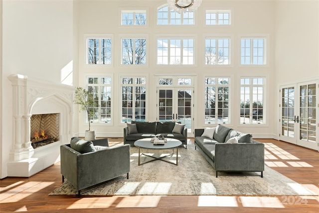 sunroom with french doors