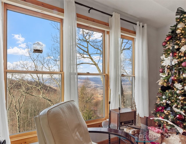 sitting room featuring a healthy amount of sunlight