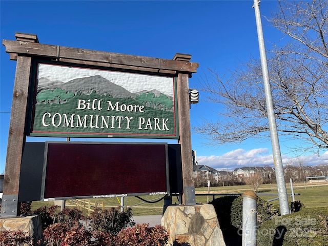 view of community sign