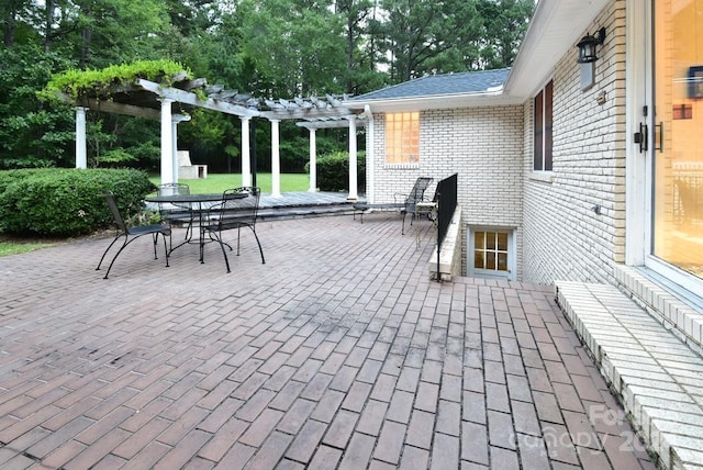 view of patio / terrace with a pergola