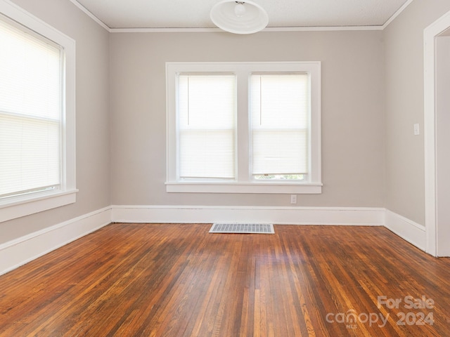 1411 Lineberger Ave, Gastonia, NC 28052 - unfurnished room with hardwood / wood-style flooring, ornamental molding, and baseboards