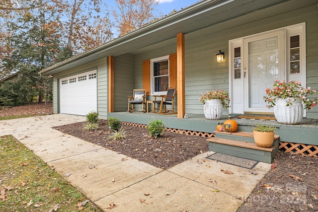 entrance to property with a porch