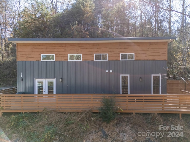 rear view of house with a deck