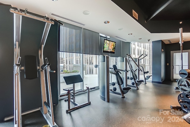 view of exercise room