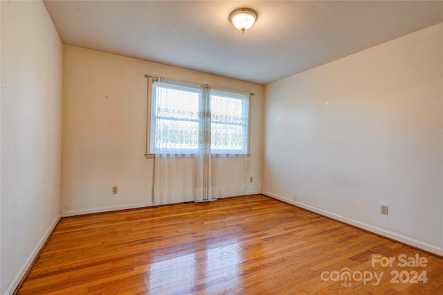 empty room featuring light wood-type flooring