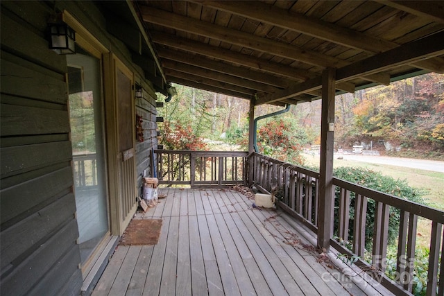 view of wooden terrace