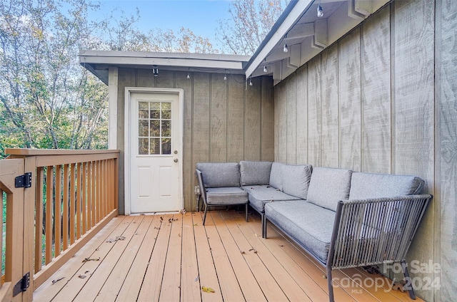 deck with outdoor lounge area