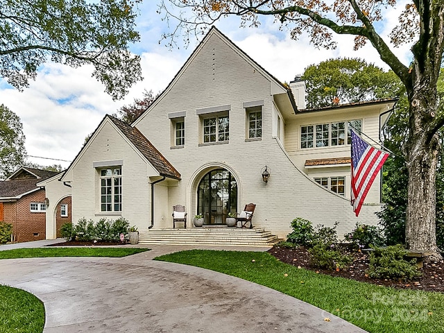 view of front of house with french doors