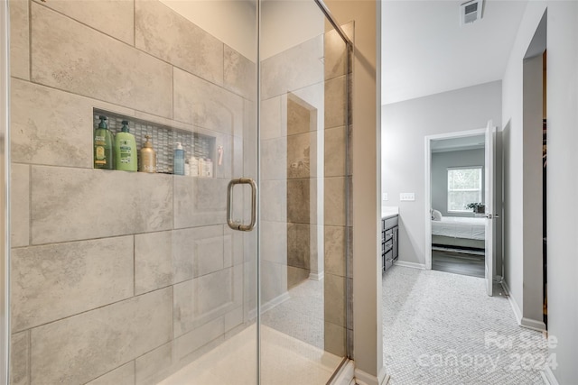 bathroom with walk in shower