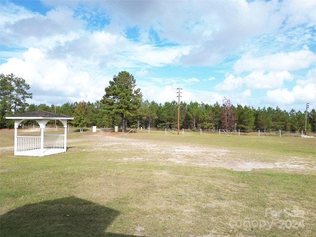 view of yard featuring a gazebo