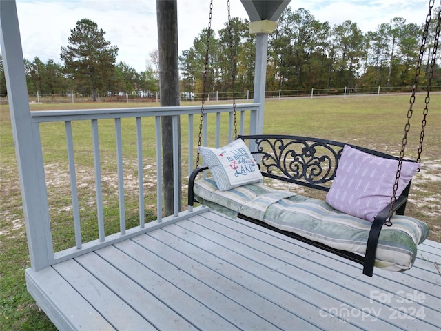 2034 Haileys Ferry Rd, Lilesville, NC 28091 - deck with view of scattered trees