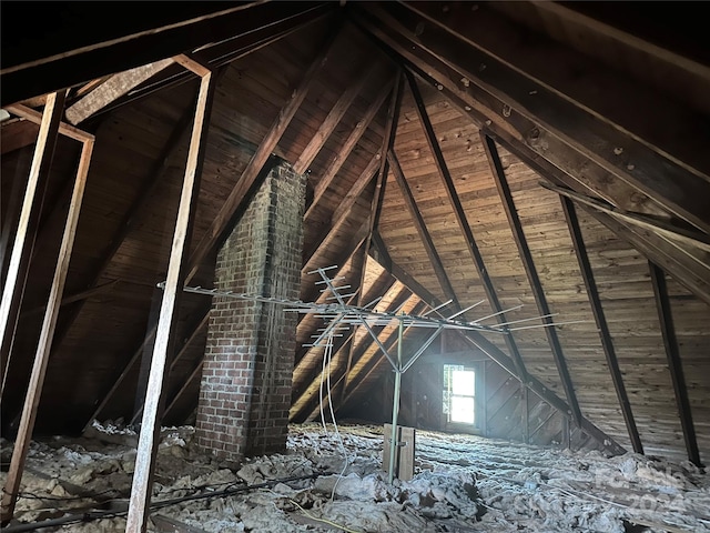 view of attic