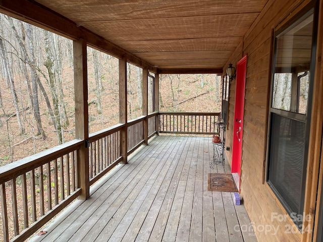 view of wooden deck