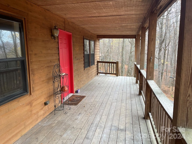 view of wooden terrace