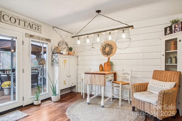 interior space featuring hardwood / wood-style floors