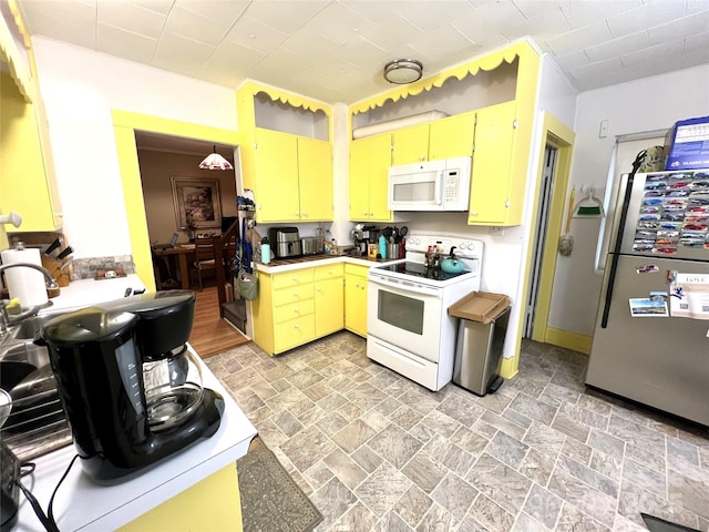 kitchen featuring white appliances