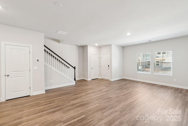 interior space featuring light wood-type flooring