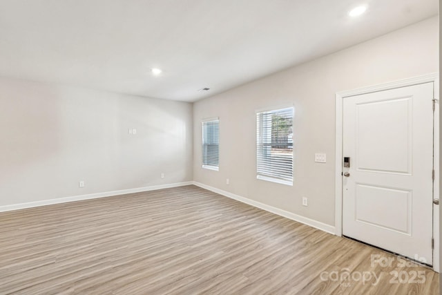 interior space with light wood-type flooring