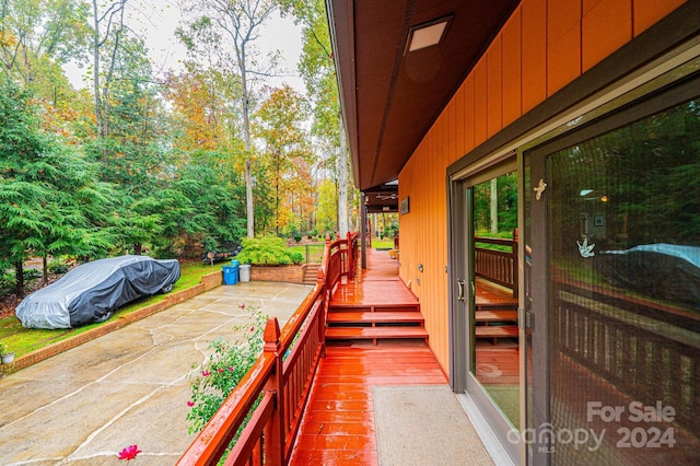 view of patio / terrace featuring a deck