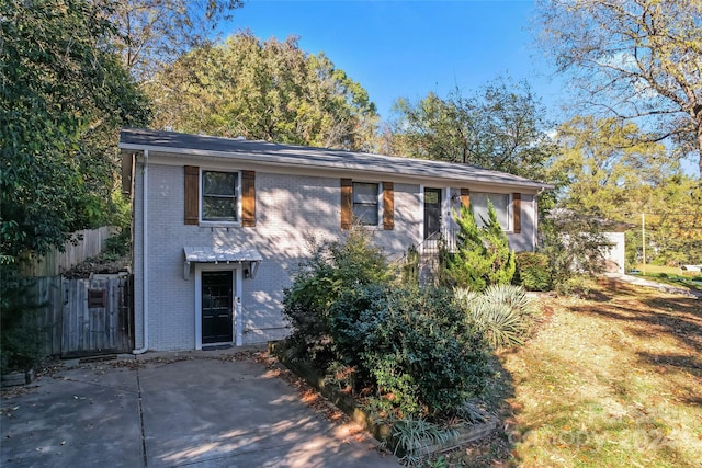 view of front of home with a patio