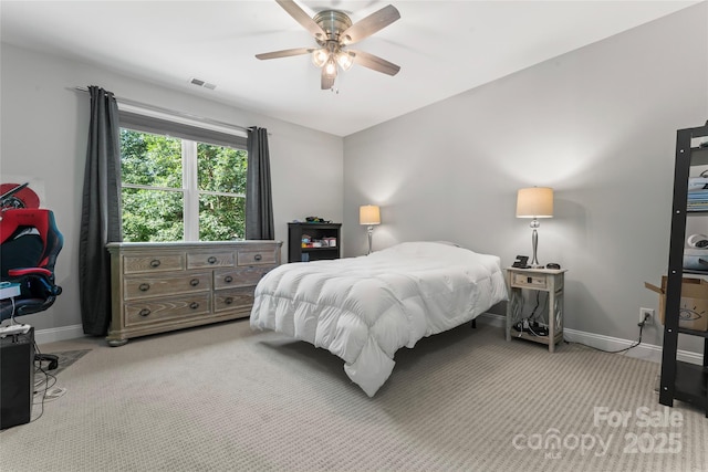 20361 Enclave Oaks Ct, Cornelius, NC 28031 - carpeted bedroom featuring baseboards and a ceiling fan