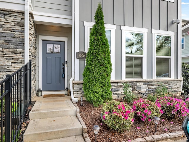 view of doorway to property