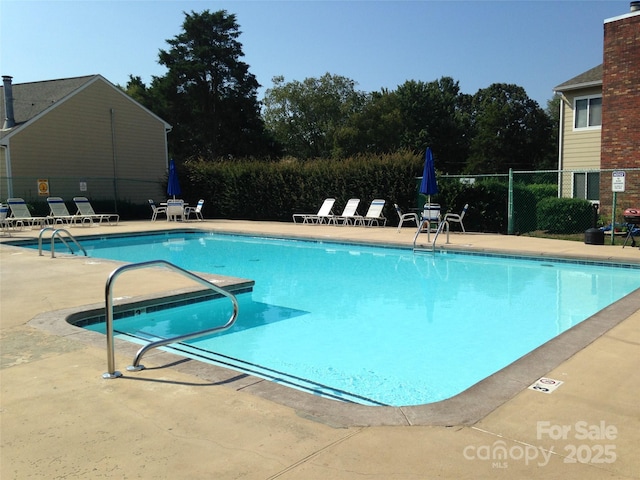 view of pool with a patio area