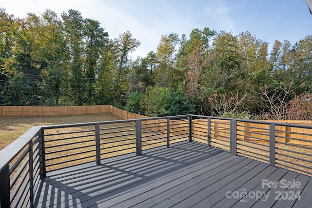 9000 Boyd Dr, Matthews, NC 28105 - wooden terrace featuring a fenced backyard