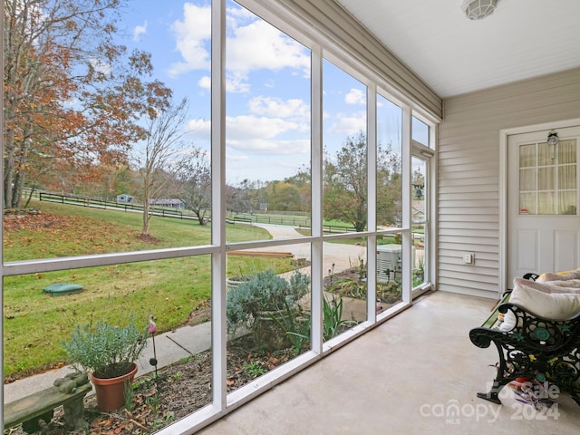 sunroom / solarium with plenty of natural light