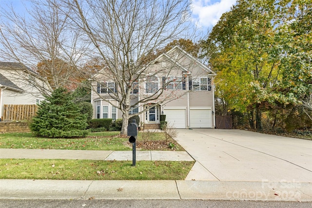 view of front property featuring a garage