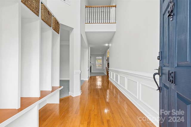 entryway featuring hardwood / wood-style floors