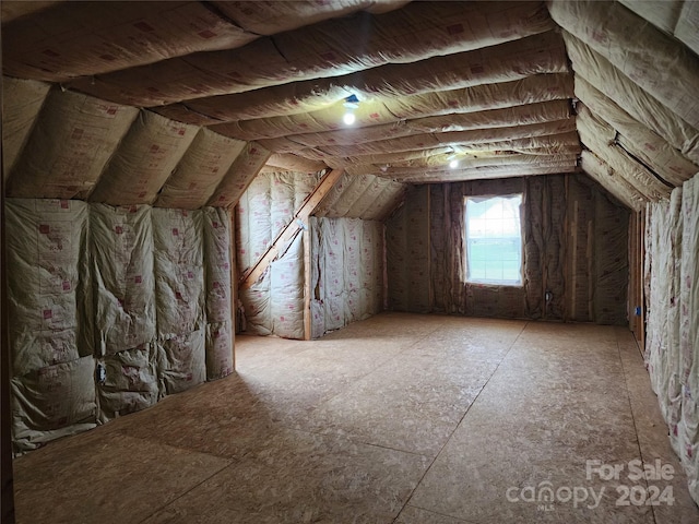 view of attic