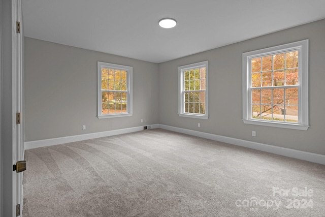 unfurnished room with carpet floors